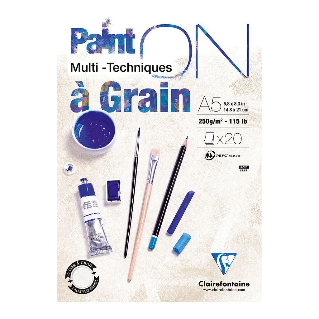 PaintON Pad Grain White A5 20sh PaintON Pad Grain White A5 20sh