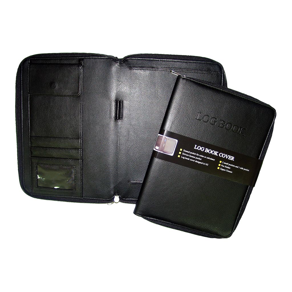 OSC Log Book Cover Leather Look Black OSC Log Book Cover Leather Look Black